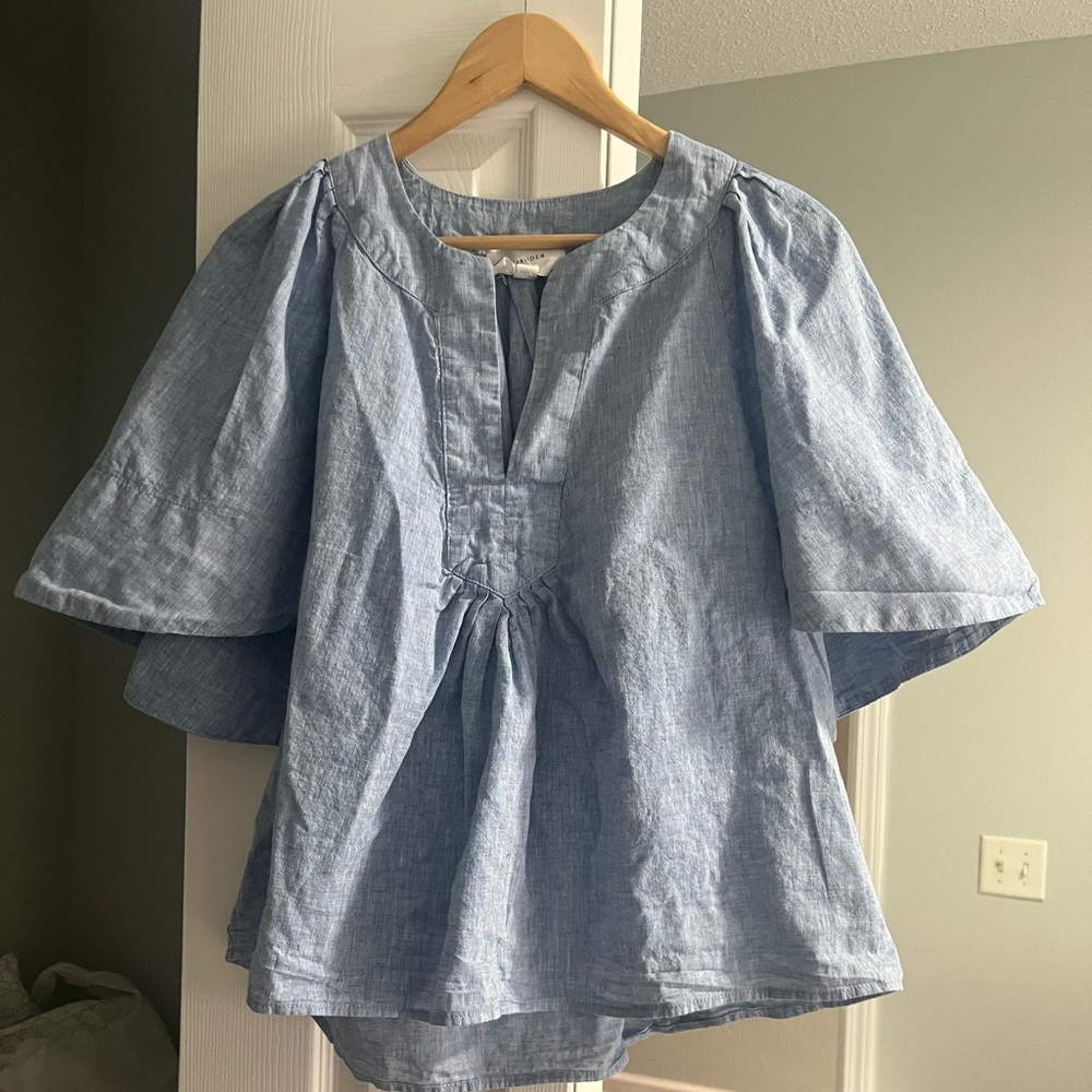 Tuckernuck - Pomander Place Chambray Blue Top - XL
